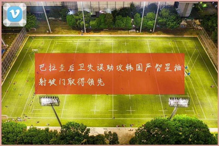 巴拉圭后卫失误助攻韩国严智星抽射破门取得领先